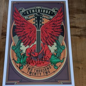 Melissa Etheridge signed poster
